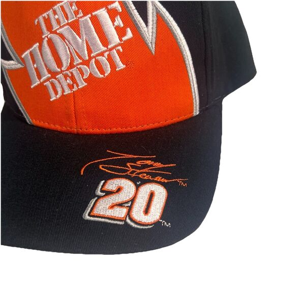 Vintage Tony Stewart Home Depot Hat #20 NASCAR 2000 Snapback Cap Shark Bite - Picture 2 of 8